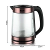 RAF European standard cross-border household high borosilicate glass electric kettle, blue light electric teapot, health pot, multi-functional tea brewing Specification image